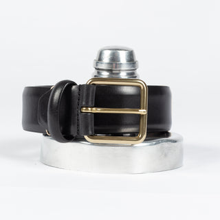 Anderson's Classic Black Leather Belt w/ Brass Buckle 1