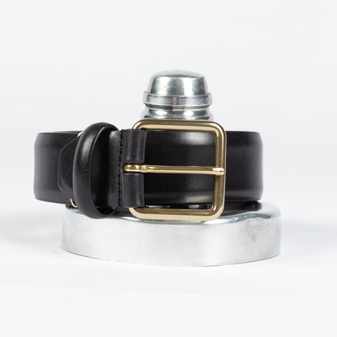 Anderson's Classic Black Leather Belt w/ Brass Buckle 1