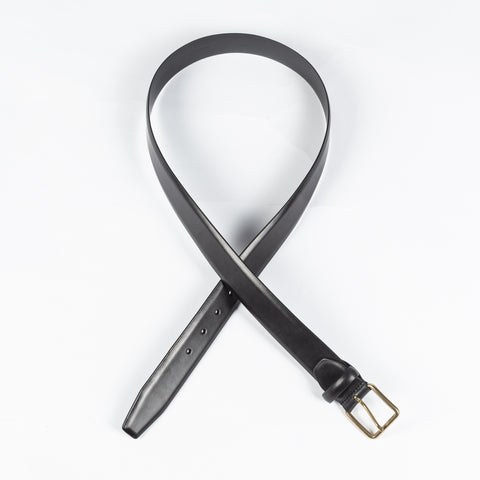Anderson's Classic Black Leather Belt w/ Brass Buckle - Denim, Leather, Solid, Artisan - Alternate View