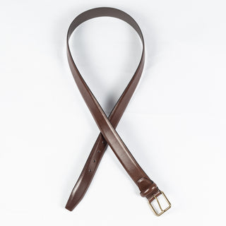 Anderson's Classic Brown Leather Belt w/ Brass Buckle - Denim, Leather, Solid, Artisan - Alternate View