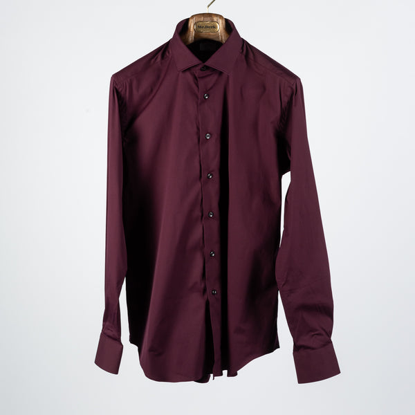 Burgundy Tailor Fit Dress Shirt