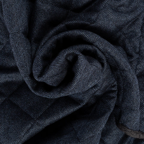 Navy Herringbone Quilted Vest - Mr.Derk