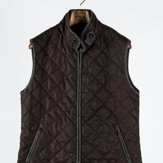 Brown Vitale Barberis Quilted Vest - Mr.Derk