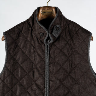 Brown Vitale Barberis Quilted Vest - Mr.Derk