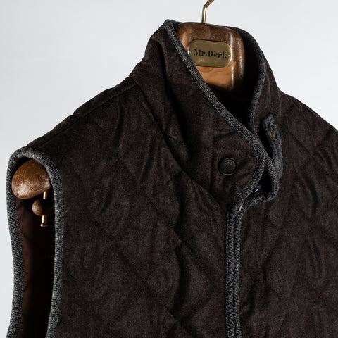 Brown Vitale Barberis Quilted Vest - Mr.Derk