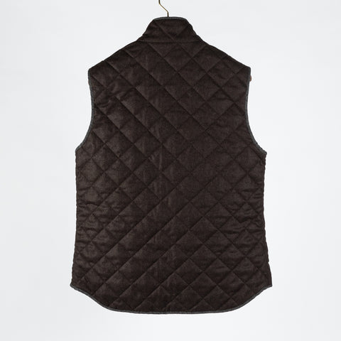 Brown Vitale Barberis Quilted Vest - Mr.Derk