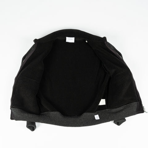 Gran Sasso Black Alcantara & Wool Knit Coat 5