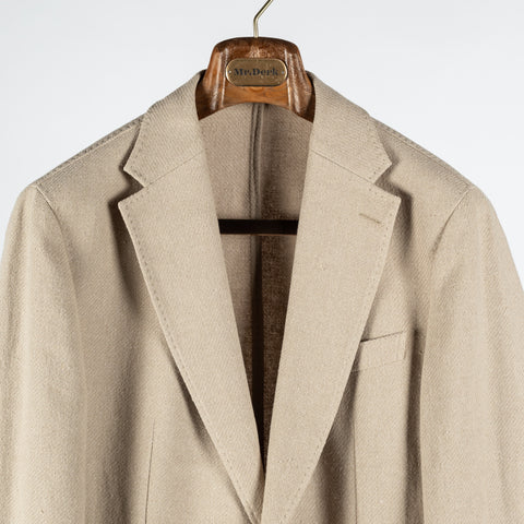 Windsor Biege Cotton Giro Summer Blazer - Red, Cotton, Linen, Polyester, Made In Portugal - View 7