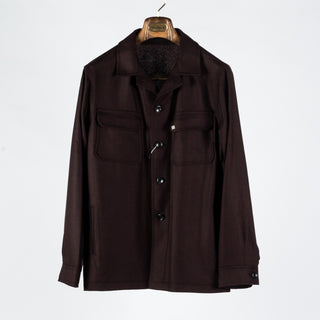 Tagliatore Burgundy Wool Overshirt 1