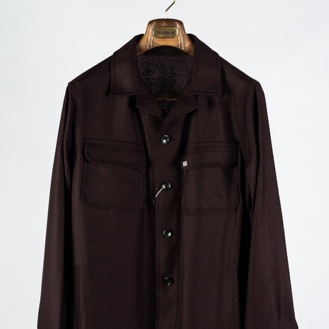 Tagliatore Burgundy Wool Overshirt 6