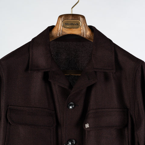 Tagliatore Burgundy Wool Overshirt 7
