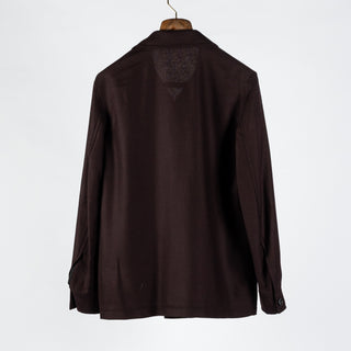 Tagliatore Burgundy Wool Overshirt 5