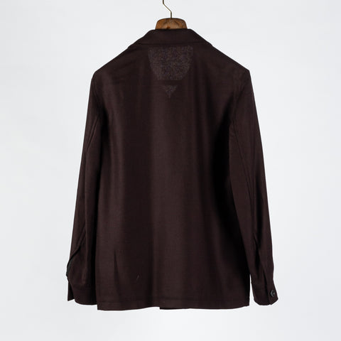 Tagliatore Burgundy Wool Overshirt 5