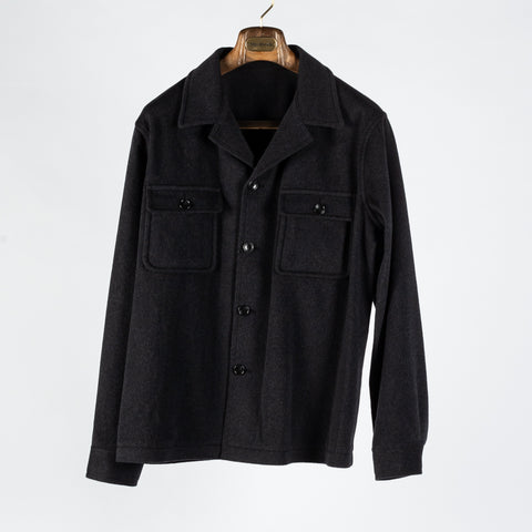 Tagliatore Charcoal Wool-Cashmere Overshirt 1