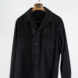Tagliatore Charcoal Wool-Cashmere Overshirt 6