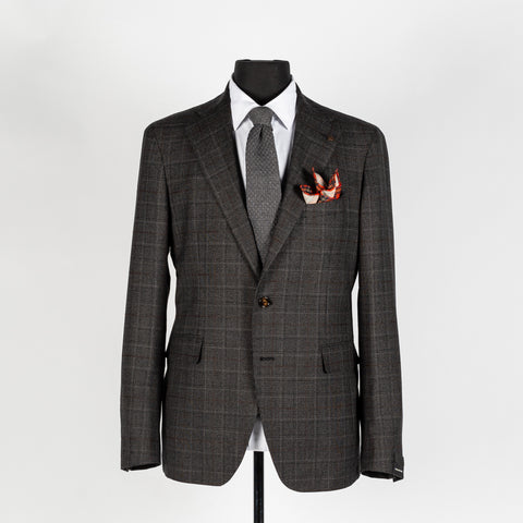 Tagliatore Charcoal Checked 2pc Suit 1