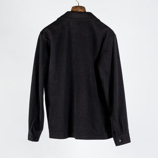 Tagliatore Charcoal Wool-Cashmere Overshirt 5