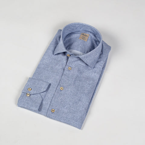Stenstrom Blue Jersey Stretch Dress Shirt 3
