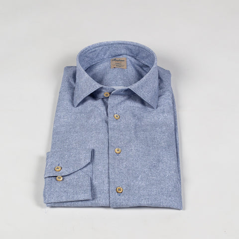 Stenstrom Blue Jersey Stretch Dress Shirt 4
