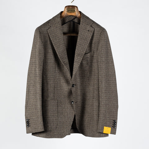 Tagliatore Brown Houndstooth Blazer 1