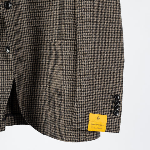 Tagliatore Brown Houndstooth Blazer 4