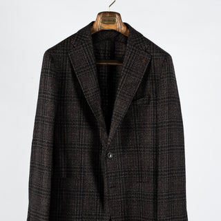 Tagliatore Textured Black & Brown Check Blazer 6