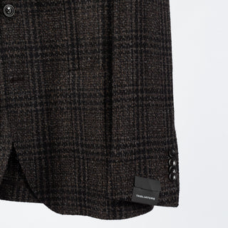 Tagliatore Textured Black & Brown Check Blazer 4