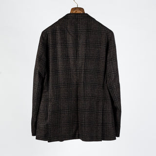 Tagliatore Textured Black & Brown Check Blazer 5