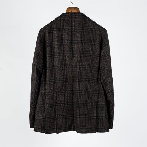 Tagliatore Textured Black & Brown Check Blazer 5