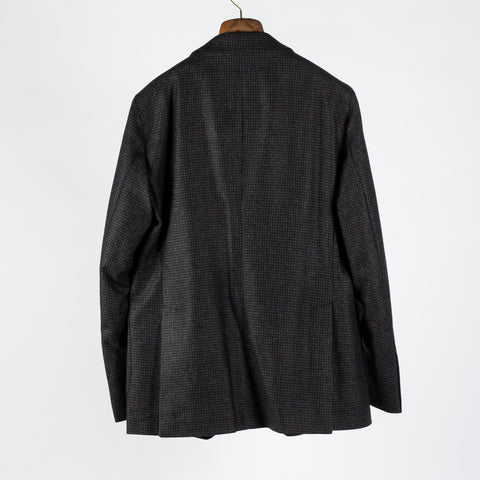 Tagliatore Charcoal Houndstooth Peak Lapel Blazer 5