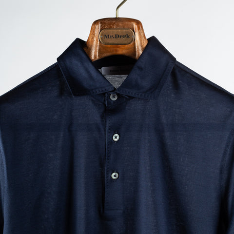 Gran Sasso Navy Scottish Lisle Polo Shirt 6