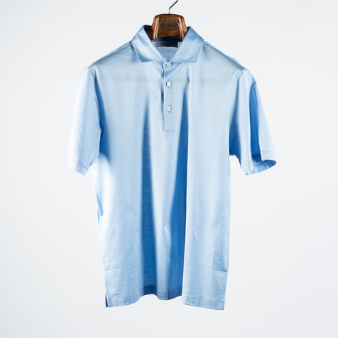 Gran Sasso Powder Blue Scottish Lisle Polo Shirt 1