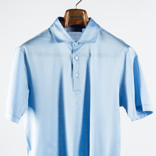 Gran Sasso Powder Blue Scottish Lisle Polo Shirt 5