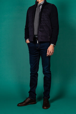 Gran Sasso Navy Suede Bomber 2