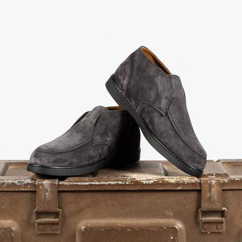 Doucal’s Charcoal Suede Chukka Slip On Ankle Boot 7