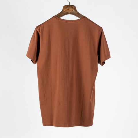 Brick PYA Seasonal Crewneck T-shirt - Red, Cotton, Pima Cotton, Peruvian Pima, Slim Fit, Made In Peru - Back View