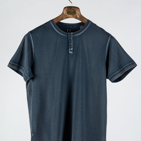 PYA Vintage Blue Henley T-Shirt SS25 5