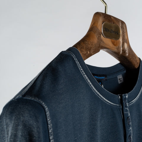 PYA Vintage Blue Henley T-Shirt SS25 3