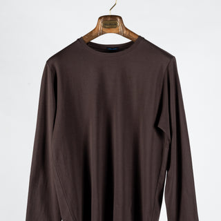 Mr.Derk Brown FW25 PYA Long Sleeve T-Shirt - Cotton, Pima Cotton, Peruvian Pima, Slim Fit, Made In Peru - View 6