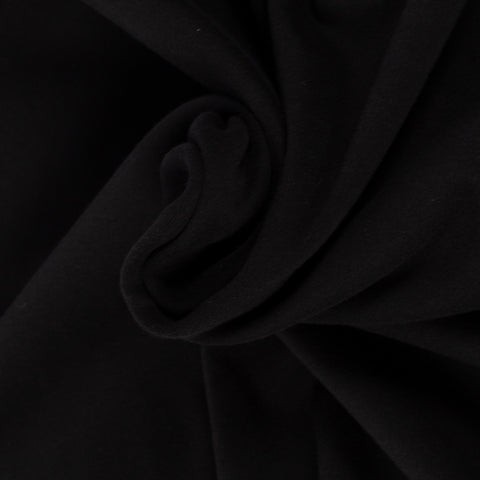 PYA Black Stretch Long Sleeve Henley - Cotton, Silk, Pima Cotton, Slim Fit, Made In Peru - Alternate View