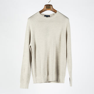 PYA Off-White Ribbed Crewneck Sweater 1