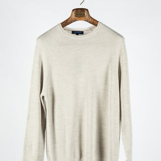 PYA Off-White Ribbed Crewneck Sweater 6