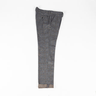 Masons Charcoal Prince of Wales Slim Fit Trousers 4