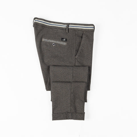 Masons Grey Micro Houndstooth Slim Fit Trousers 1