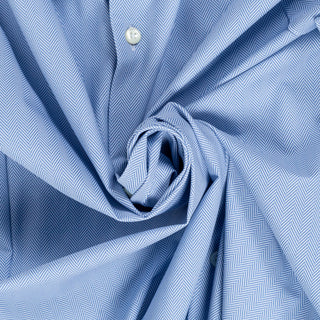 Stenstrom Light Blue Herringbone Jersey Dress Shirt 2