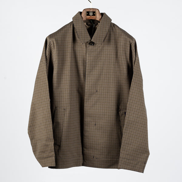 Brown & Navy Check Lorden Showerproof Jacket