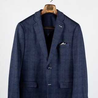 Blue Industry Navy Stretch Checked Blazer - Polyester, Viscose, Stretch - View 6