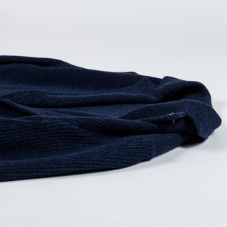 Gran Sasso Navy Ribbed Knit Blazer - Cotton, Linen, Made In Italy - View 8