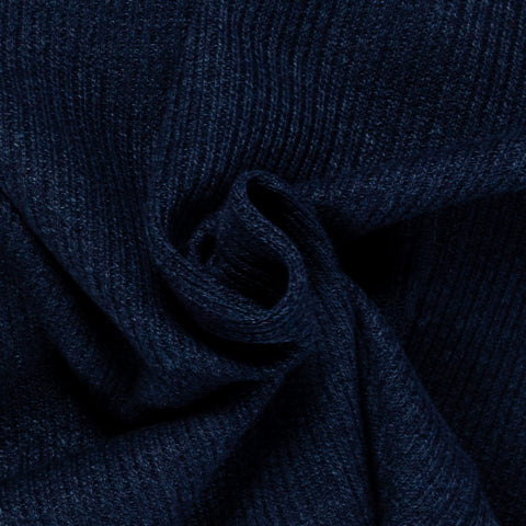 Gran Sasso Navy Ribbed Knit Blazer - Cotton, Linen, Made In Italy - Alternate View