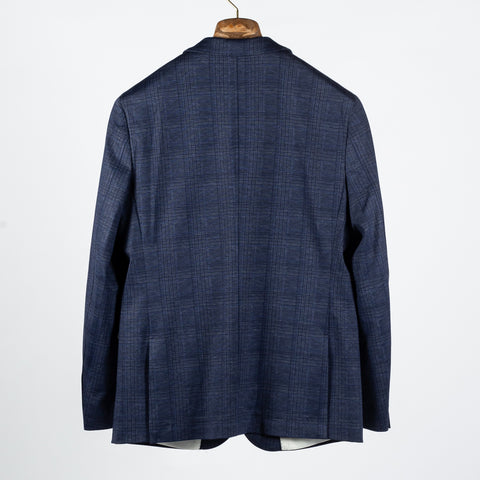 Blue Industry Navy Stretch Checked Blazer - Polyester, Viscose, Stretch - View 5